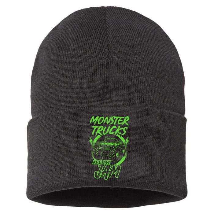 Monster Trucks Are My Jam Rally Sustainable Knit Beanie