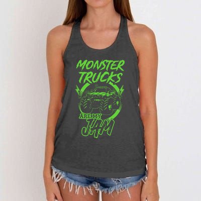 Monster Trucks Are My Jam Rally Women's Knotted Racerback Tank