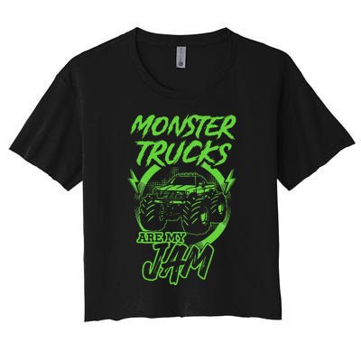 Monster Trucks Are My Jam Rally Women's Crop Top Tee