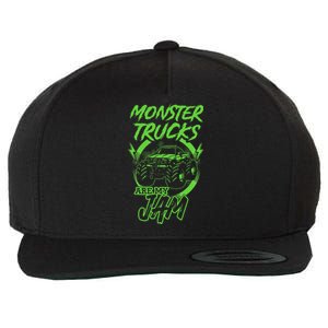 Monster Trucks Are My Jam Rally Wool Snapback Cap