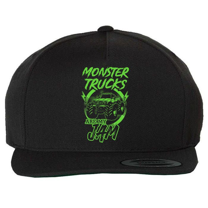 Monster Trucks Are My Jam Rally Wool Snapback Cap