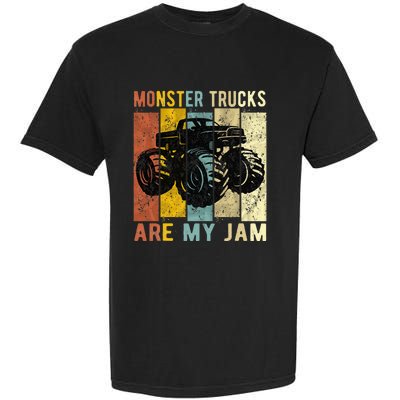 Monster Trucks Are My Jam Vintage Retro Monster Truck Garment-Dyed Heavyweight T-Shirt