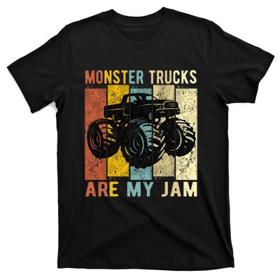 Monster Trucks Are My Jam Vintage Retro Monster Truck T-Shirt