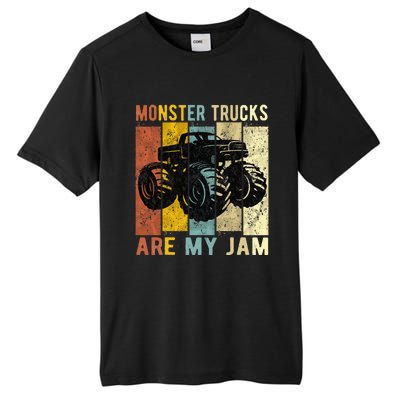 Monster Trucks Are My Jam Vintage Retro Monster Truck Tall Fusion ChromaSoft Performance T-Shirt