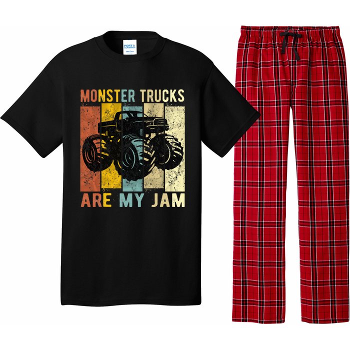 Monster Trucks Are My Jam Vintage Retro Monster Truck Pajama Set