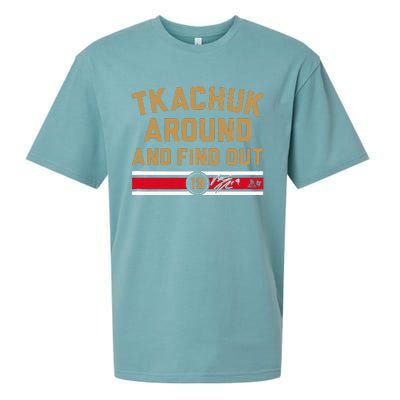 Tkachuk Around And Find Out Florida Hockey Sueded Cloud Jersey T-Shirt