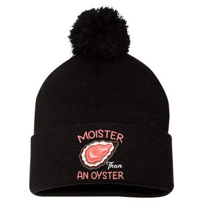 Moister Than An Oyster Funny Shucking Pom Pom 12in Knit Beanie