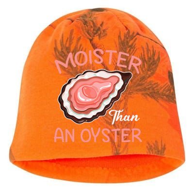 Moister Than An Oyster Funny Shucking Kati - Camo Knit Beanie