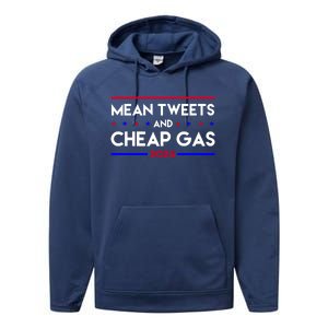 Mean Tweets And Cheap Gas 2024 Funny Political Performance Fleece Hoodie