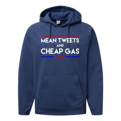 Mean Tweets And Cheap Gas 2024 Funny Political Performance Fleece Hoodie