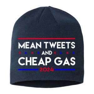 Mean Tweets And Cheap Gas 2024 Funny Political Sustainable Beanie