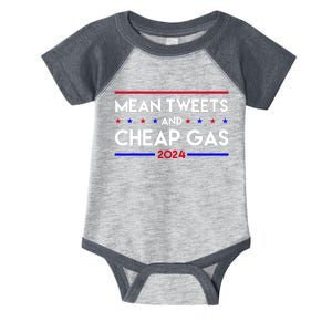 Mean Tweets And Cheap Gas 2024 Funny Political Infant Baby Jersey Bodysuit