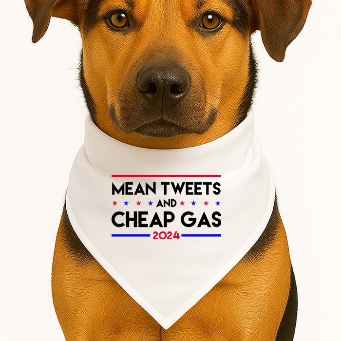 Mean Tweets And Cheap Gas 2024 Funny Political USA-Made Doggie Bandana