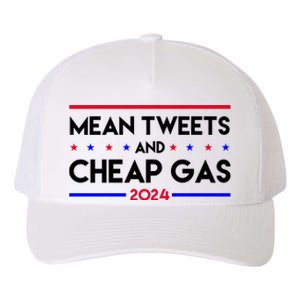 Mean Tweets And Cheap Gas 2024 Funny Political Yupoong Adult 5-Panel Trucker Hat