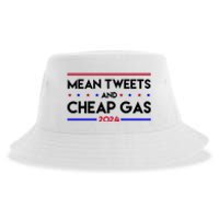 Mean Tweets And Cheap Gas 2024 Funny Political Sustainable Bucket Hat