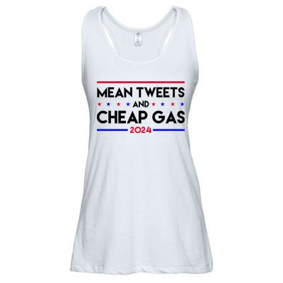 Mean Tweets And Cheap Gas 2024 Funny Political Ladies Essential Flowy Tank