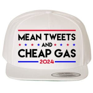 Mean Tweets And Cheap Gas 2024 Funny Political Wool Snapback Cap