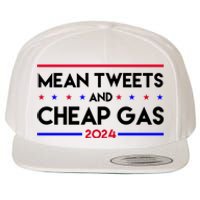 Mean Tweets And Cheap Gas 2024 Funny Political Wool Snapback Cap