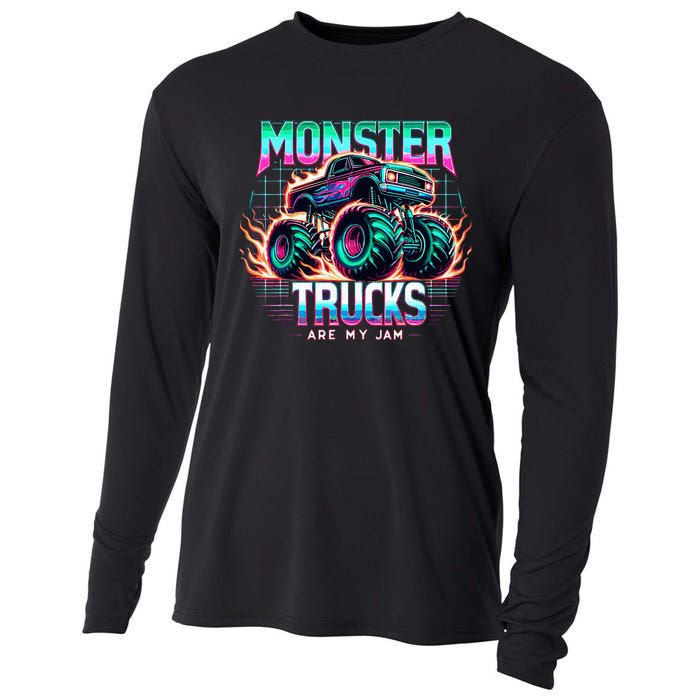 Monster Trucks Are My Jam Cooling Performance Long Sleeve Crew