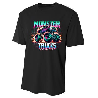 Monster Trucks Are My Jam Performance Sprint T-Shirt