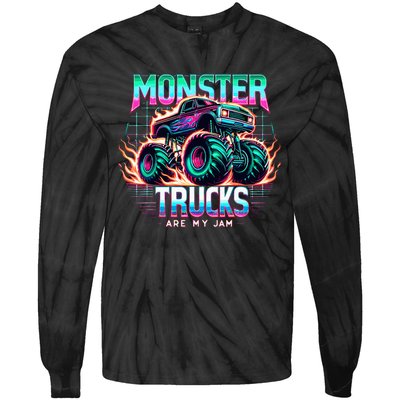 Monster Trucks Are My Jam Tie-Dye Long Sleeve Shirt