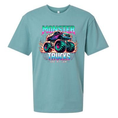 Monster Trucks Are My Jam Sueded Cloud Jersey T-Shirt