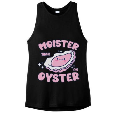 Moister Than An Oyster Inappropriate Shellfish Funny Raunchy Ladies PosiCharge Tri-Blend Wicking Tank