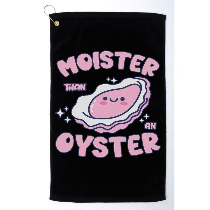 Moister Than An Oyster Inappropriate Shellfish Funny Raunchy Golf Towel
