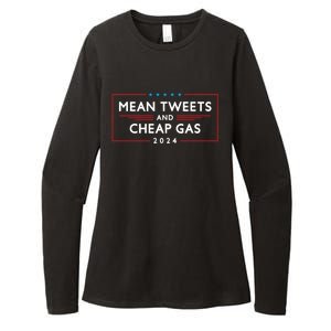 Mean Tweets And Cheap Gas 2024 Funny Pro Trump Cute Gift Womens CVC Long Sleeve Shirt