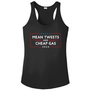 Mean Tweets And Cheap Gas 2024 Funny Pro Trump Cute Gift Ladies PosiCharge Competitor Racerback Tank