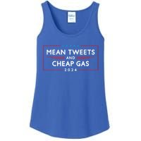 Mean Tweets And Cheap Gas 2024 Funny Pro Trump Cute Gift Ladies Essential Tank