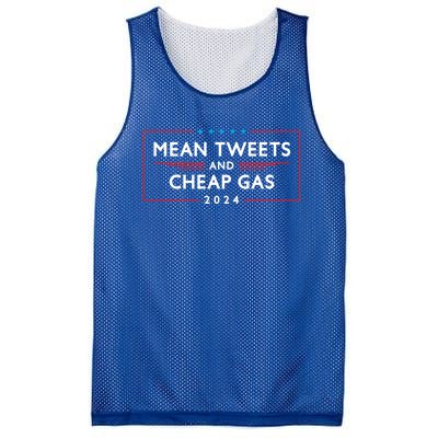 Mean Tweets And Cheap Gas 2024 Funny Pro Trump Cute Gift Mesh Reversible Basketball Jersey Tank