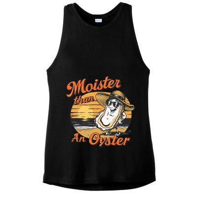 Moisture Than An Oyster Funny Shellfish Shuck Ladies PosiCharge Tri-Blend Wicking Tank