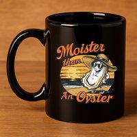 Moisture Than An Oyster Funny Shellfish Shuck 11oz C Handle Ceramic Mug