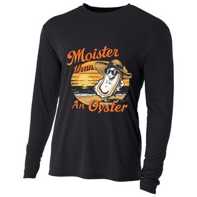 Moisture Than An Oyster Funny Shellfish Shuck Cooling Performance Long Sleeve Crew