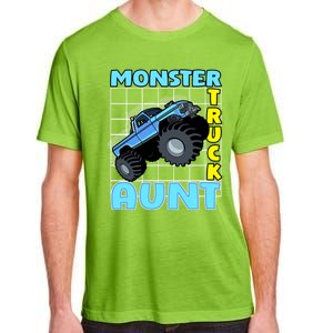 Monster Truck Aunt Monster Truck Family Fans Gift Adult ChromaSoft Performance T-Shirt