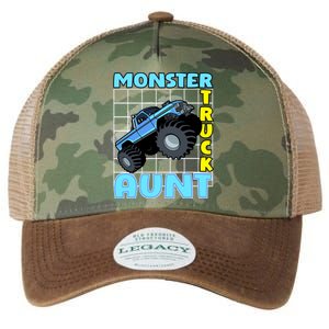 Monster Truck Aunt Monster Truck Family Fans Gift Legacy Tie Dye Trucker Hat