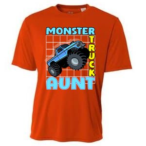 Monster Truck Aunt Monster Truck Family Fans Gift Cooling Performance Crew T-Shirt