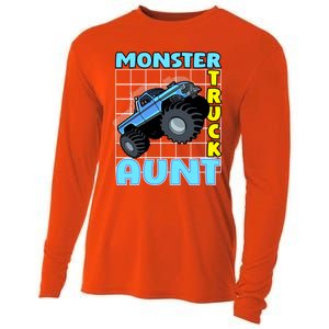 Monster Truck Aunt Monster Truck Family Fans Gift Cooling Performance Long Sleeve Crew