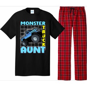 Monster Truck Aunt Monster Truck Family Fans Gift Pajama Set