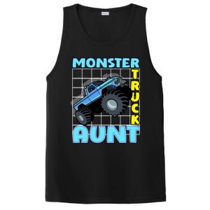 Monster Truck Aunt Monster Truck Family Fans Gift PosiCharge Competitor Tank