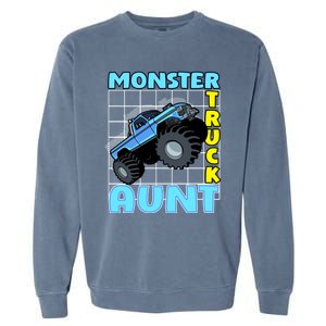 Monster Truck Aunt Monster Truck Family Fans Gift Garment-Dyed Sweatshirt