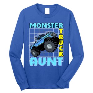 Monster Truck Aunt Monster Truck Family Fans Gift Long Sleeve Shirt