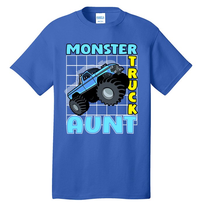 Monster Truck Aunt Monster Truck Family Fans Gift Tall T-Shirt