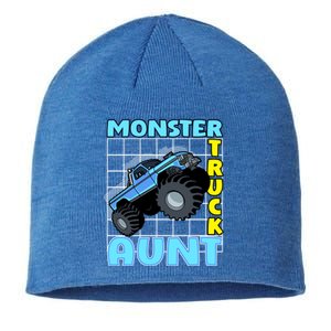 Monster Truck Aunt Monster Truck Family Fans Gift Sustainable Beanie