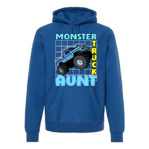 Monster Truck Aunt Monster Truck Family Fans Gift Premium Hoodie