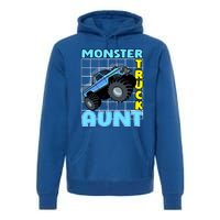 Monster Truck Aunt Monster Truck Family Fans Gift Premium Hoodie