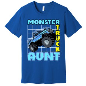 Monster Truck Aunt Monster Truck Family Fans Gift Premium T-Shirt