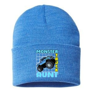 Monster Truck Aunt Monster Truck Family Fans Gift Sustainable Knit Beanie