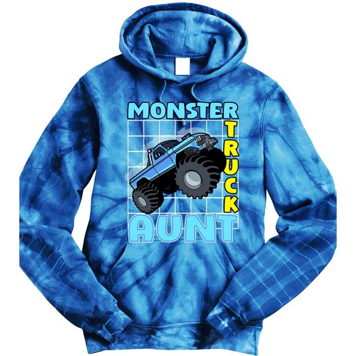 Monster Truck Aunt Monster Truck Family Fans Gift Tie Dye Hoodie